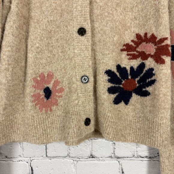 Rails Womens Millie Cardigan Sweater in Mauve Meadow Size S with Wool Boho Cozy - Picture 6 of 9